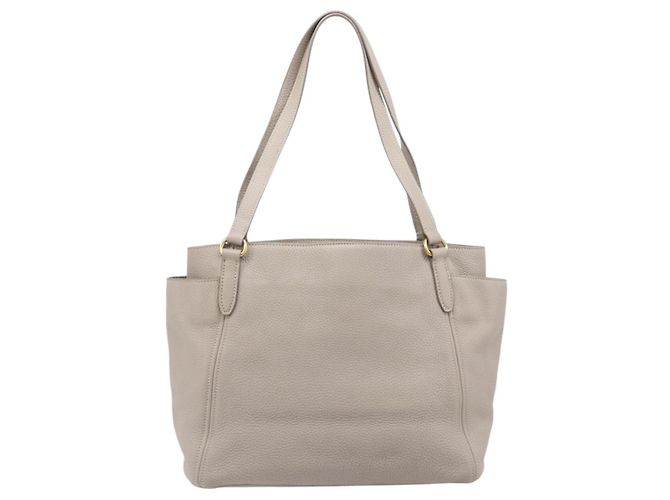 Saco Tote PRADA em couro Taurillon Clemence Cinza Gold Auth am12588V Marrom Dourado - vista 2