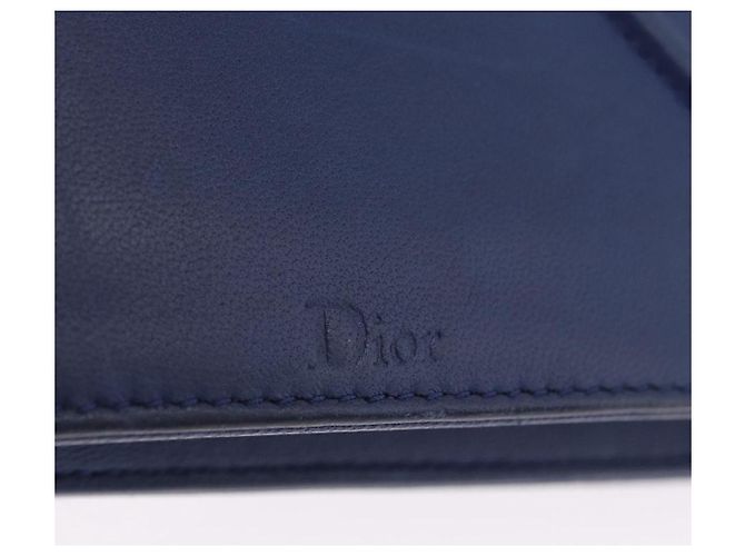 Borsa a tracolla con catena Christian Dior Diorama in pelle blu e argento autentica 204772V - vista 17