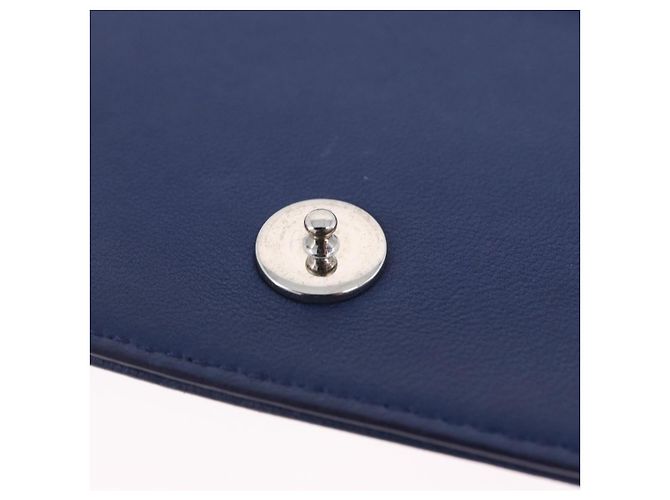 Borsa a tracolla con catena Christian Dior Diorama in pelle blu e argento autentica 204772V - vista 20