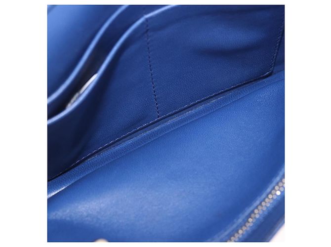 Borsa a tracolla con catena Christian Dior Diorama in pelle blu e argento autentica 204772V - vista 23