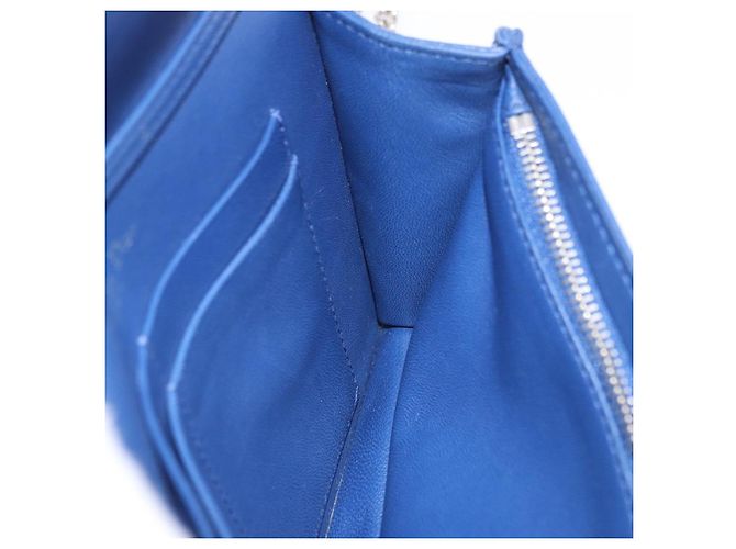Borsa a tracolla con catena Christian Dior Diorama in pelle blu e argento autentica 204772V - vista 24