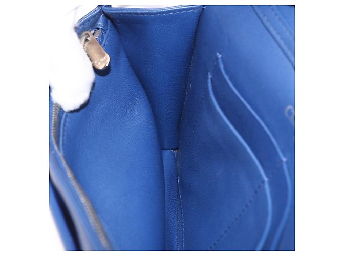 Borsa a tracolla con catena Christian Dior Diorama in pelle blu e argento autentica 204772V - vista 25