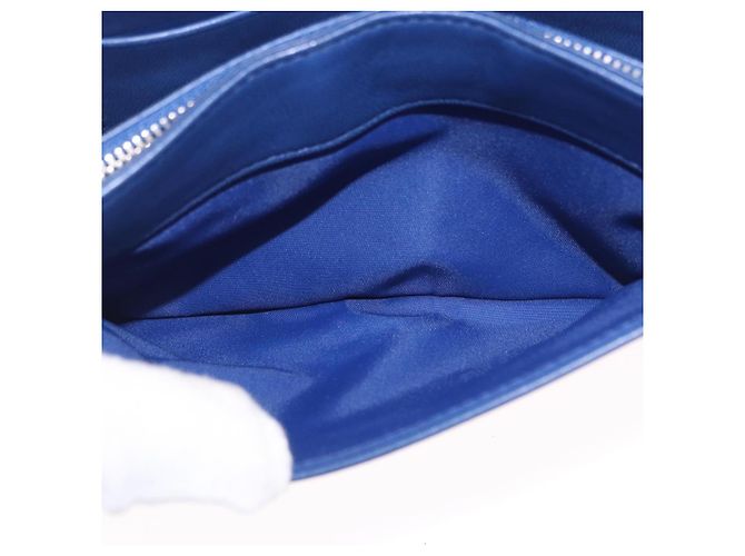 Borsa a tracolla con catena Christian Dior Diorama in pelle blu e argento autentica 204772V - vista 26