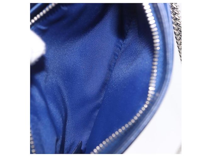 Borsa a tracolla con catena Christian Dior Diorama in pelle blu e argento autentica 204772V - vista 29