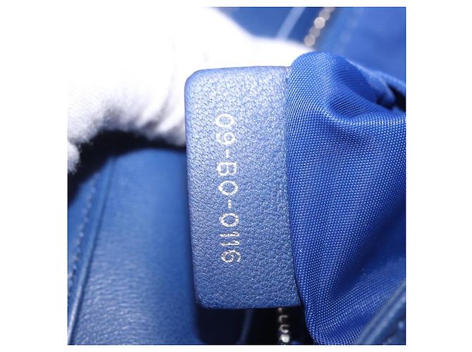 Borsa a tracolla con catena Christian Dior Diorama in pelle blu e argento autentica 204772V - vista 30