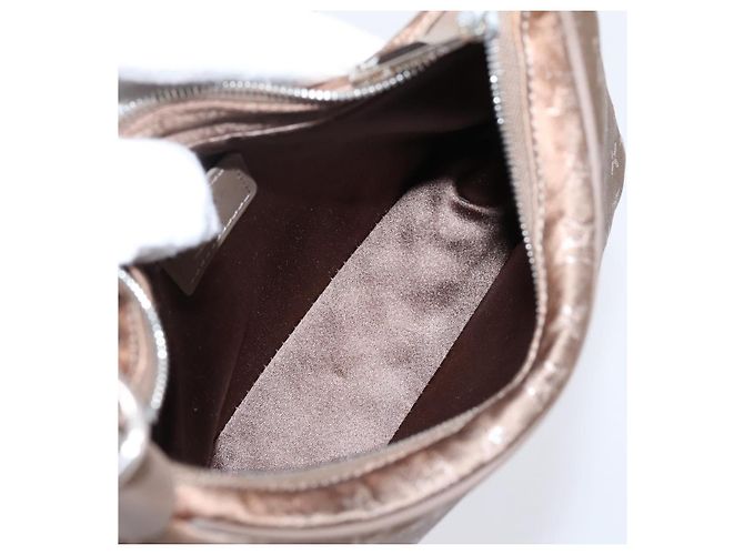 LOUIS VUITTON Monogram Satin Little Boulogne Hand Bag Beige M92143 Auth BA15499A Monogramma - vista 10