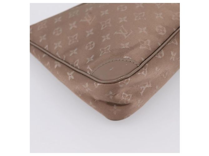 LOUIS VUITTON Monogram Satin Little Boulogne Hand Bag Beige M92143 Auth BA15499A Monogramma - vista 14