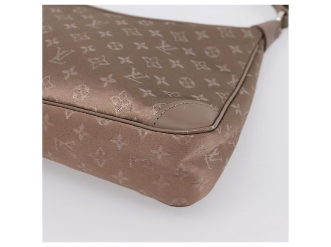 LOUIS VUITTON Monogram Satin Little Boulogne Hand Bag Beige M92143 Auth BA15499A Monogramma - vista 15