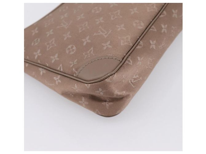 LOUIS VUITTON Monogram Satin Little Boulogne Hand Bag Beige M92143 Auth BA15499A Monogramma - vista 16