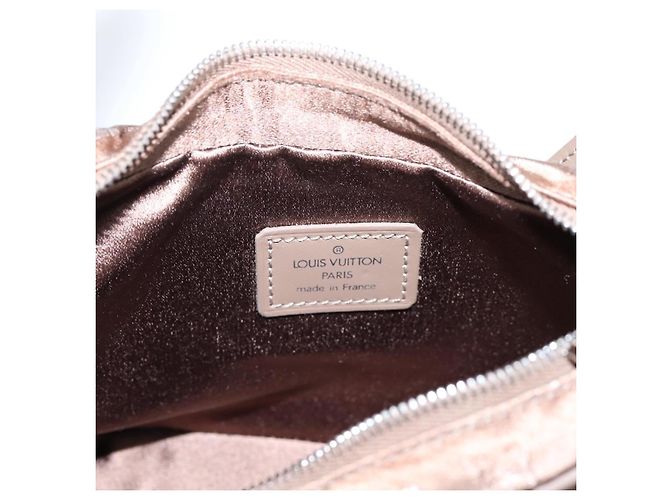 LOUIS VUITTON Monogram Satin Little Boulogne Hand Bag Beige M92143 Auth BA15499A Monogramma - vista 18