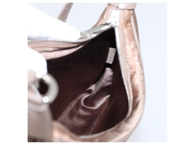 LOUIS VUITTON Monogram Satin Little Boulogne Hand Bag Beige M92143 Auth BA15499A Monogramma - vista 19