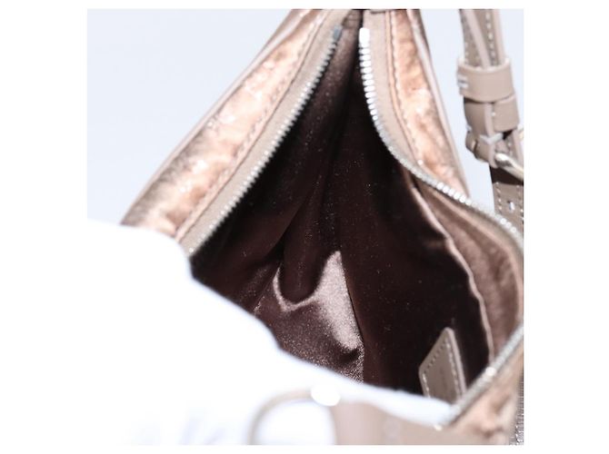 LOUIS VUITTON Monogram Satin Little Boulogne Hand Bag Beige M92143 Auth BA15499A Monogramma - vista 20