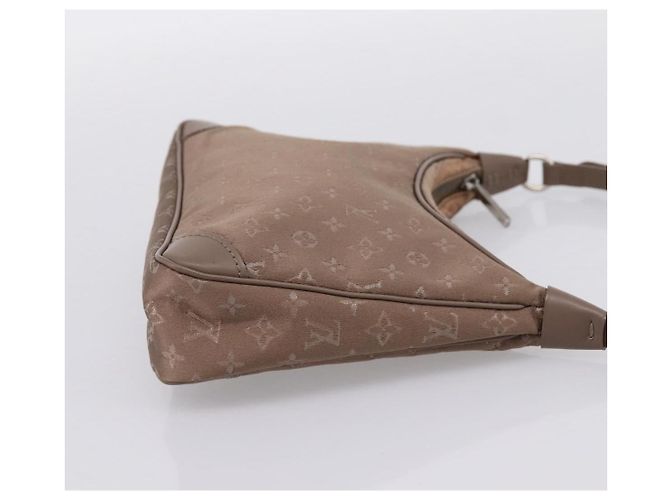 LOUIS VUITTON Monogram Satin Little Boulogne Hand Bag Beige M92143 Auth BA15499A Monogramma - vista 4