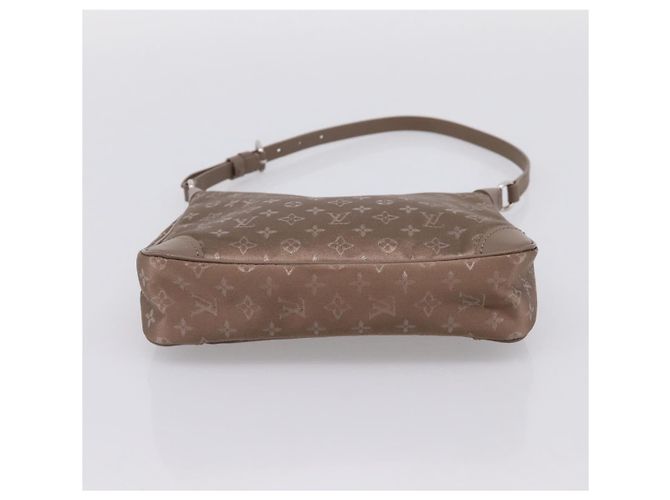 LOUIS VUITTON Monogram Satin Little Boulogne Hand Bag Beige M92143 Auth BA15499A Monogramma - vista 5