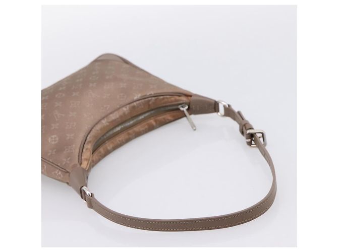 LOUIS VUITTON Monogram Satin Little Boulogne Hand Bag Beige M92143 Auth BA15499A Monogramma - vista 7