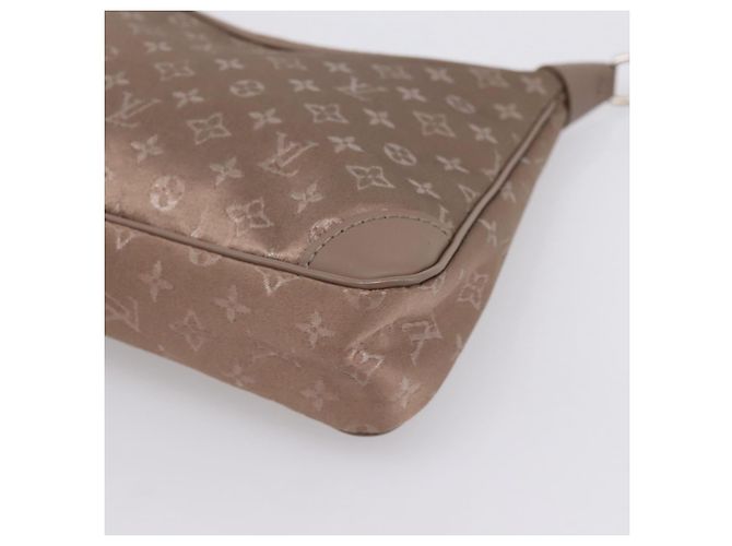 LOUIS VUITTON Monogram Satin Little Boulogne Hand Bag Beige M92143 Auth BA15499A Monogramma - vista 9
