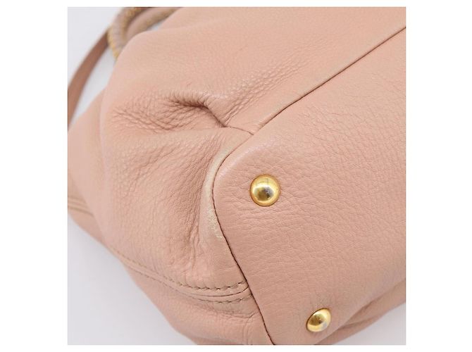Miu Miu Tote Bag Leder 2-Wege Rosa Goldfarben Auth BA15531 Pink - Ansicht 17