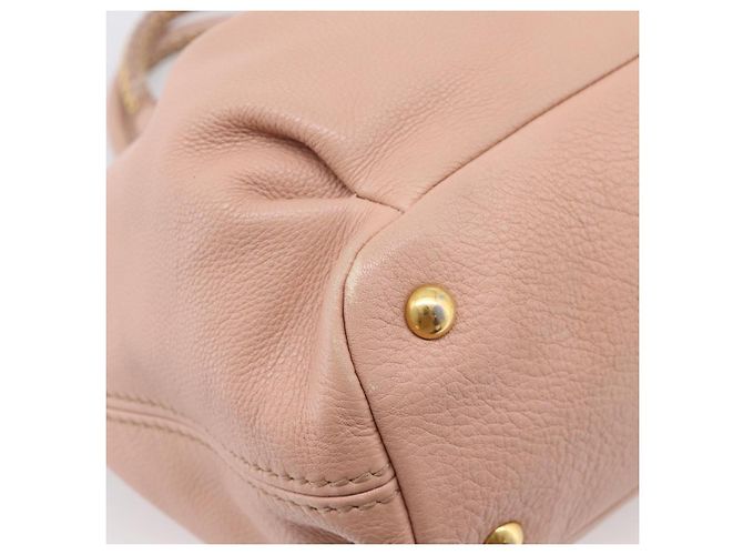 Miu Miu Tote Bag Leder 2-Wege Rosa Goldfarben Auth BA15531 Pink - Ansicht 19