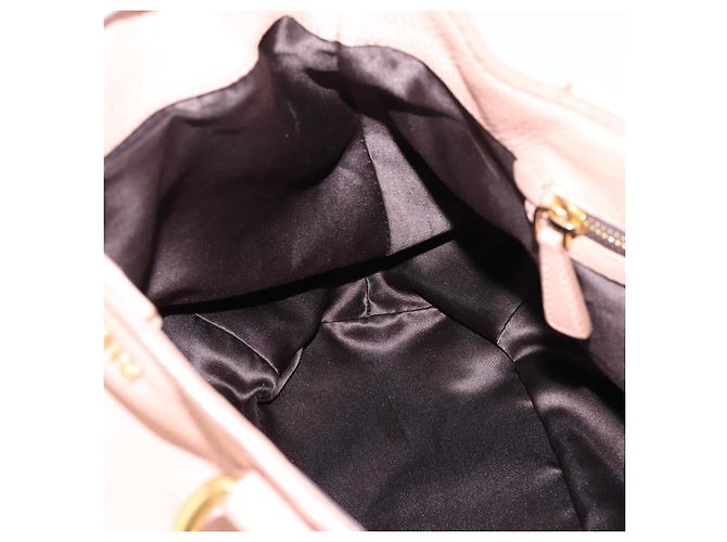 Miu Miu Tote Bag Leder 2-Wege Rosa Goldfarben Auth BA15531 Pink - Ansicht 22
