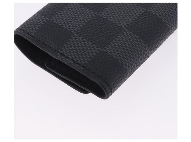 Abotoaduras LOUIS VUITTON Damier Graphite LV Catch Cuffs Metal M80188 Auth BA15541V Prata Damier ebene - vista 14