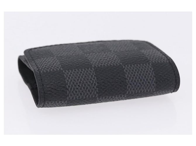 Abotoaduras LOUIS VUITTON Damier Graphite LV Catch Cuffs Metal M80188 Auth BA15541V Prata Damier ebene - vista 5