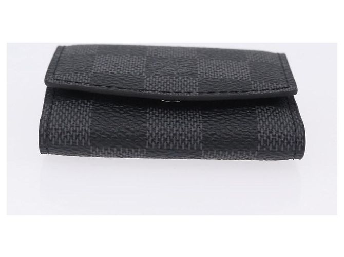 Abotoaduras LOUIS VUITTON Damier Graphite LV Catch Cuffs Metal M80188 Auth BA15541V Prata Damier ebene - vista 6