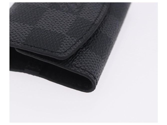 Abotoaduras LOUIS VUITTON Damier Graphite LV Catch Cuffs Metal M80188 Auth BA15541V Prata Damier ebene - vista 7