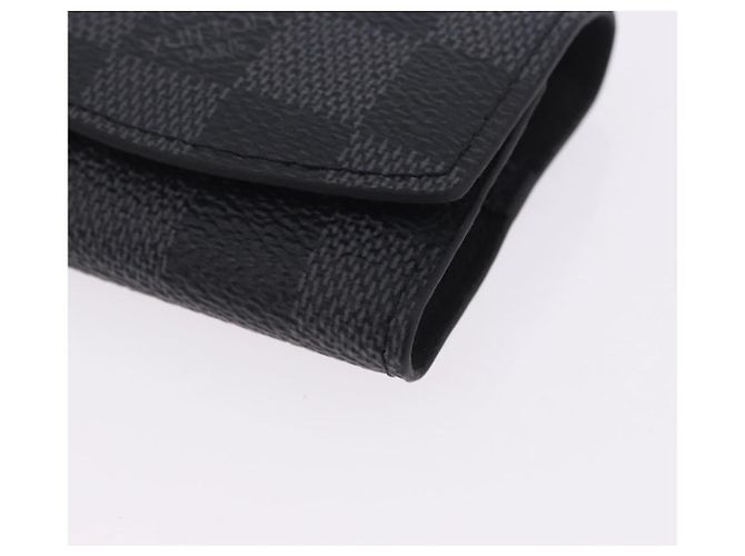 Abotoaduras LOUIS VUITTON Damier Graphite LV Catch Cuffs Metal M80188 Auth BA15541V Prata Damier ebene - vista 8