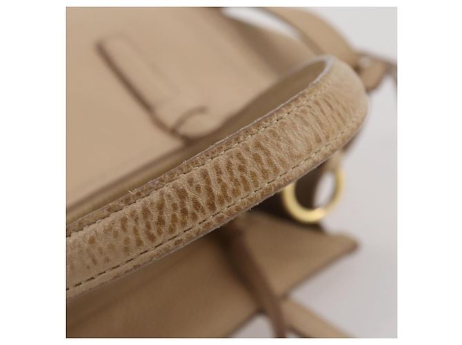 Borsa Salvatore Ferragamo Gancini in pelle 2way Beige Gold Auth 203581 D'oro - vista 10