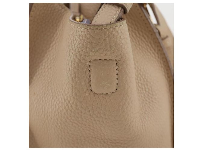 Borsa Salvatore Ferragamo Gancini in pelle 2way Beige Gold Auth 203581 D'oro - vista 14