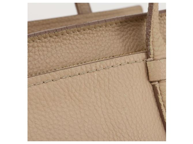 Borsa Salvatore Ferragamo Gancini in pelle 2way Beige Gold Auth 203581 D'oro - vista 2