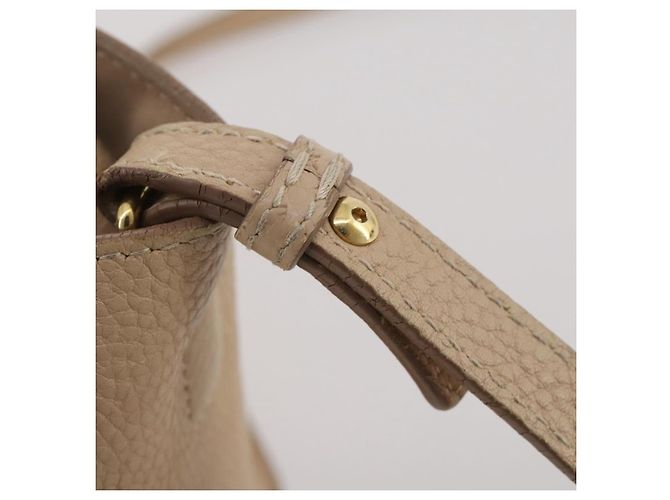 Borsa Salvatore Ferragamo Gancini in pelle 2way Beige Gold Auth 203581 D'oro - vista 21
