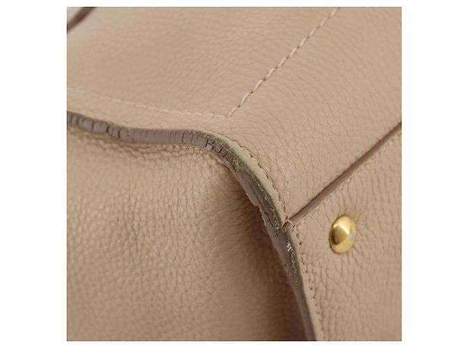 Borsa Salvatore Ferragamo Gancini in pelle 2way Beige Gold Auth 203581 D'oro - vista 22