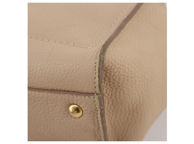Borsa Salvatore Ferragamo Gancini in pelle 2way Beige Gold Auth 203581 D'oro - vista 23