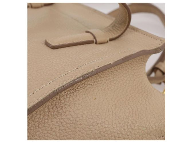 Borsa Salvatore Ferragamo Gancini in pelle 2way Beige Gold Auth 203581 D'oro - vista 26