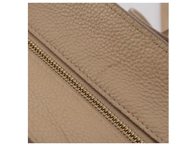 Borsa Salvatore Ferragamo Gancini in pelle 2way Beige Gold Auth 203581 D'oro - vista 29