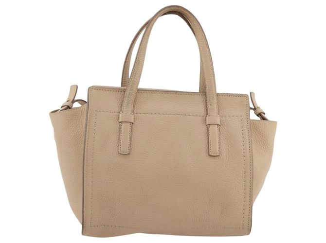Borsa Salvatore Ferragamo Gancini in pelle 2way Beige Gold Auth 203581 D'oro - vista 3