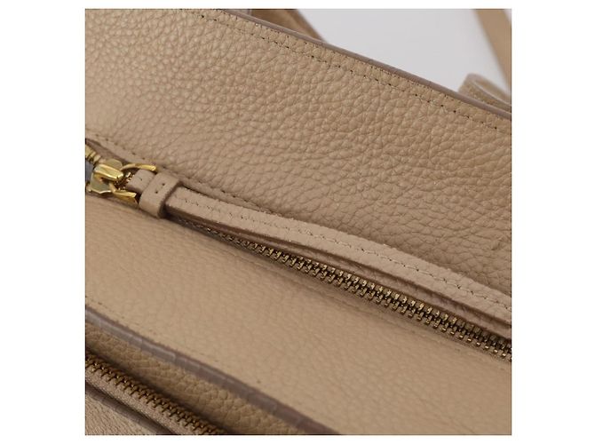 Borsa Salvatore Ferragamo Gancini in pelle 2way Beige Gold Auth 203581 D'oro - vista 30