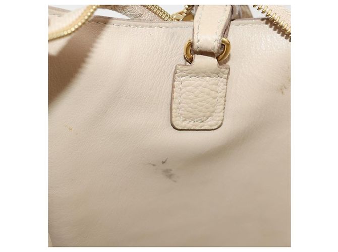 Borsa Salvatore Ferragamo Gancini in pelle 2way Beige Gold Auth 203581 D'oro - vista 35