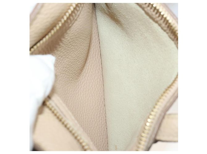 Borsa Salvatore Ferragamo Gancini in pelle 2way Beige Gold Auth 203581 D'oro - vista 39