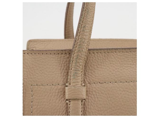 Borsa Salvatore Ferragamo Gancini in pelle 2way Beige Gold Auth 203581 D'oro - vista 4