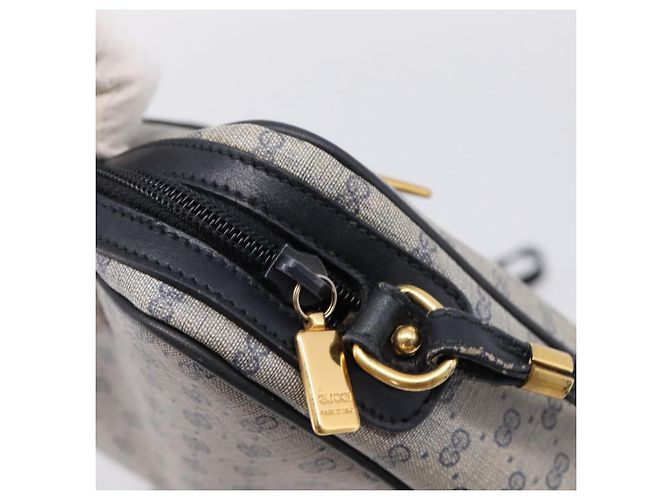 Borsa a tracolla GUCCI GG Supreme PVC Navy Gold 007 39 0014 Auth 203669 D'oro Blu navy - vista 14