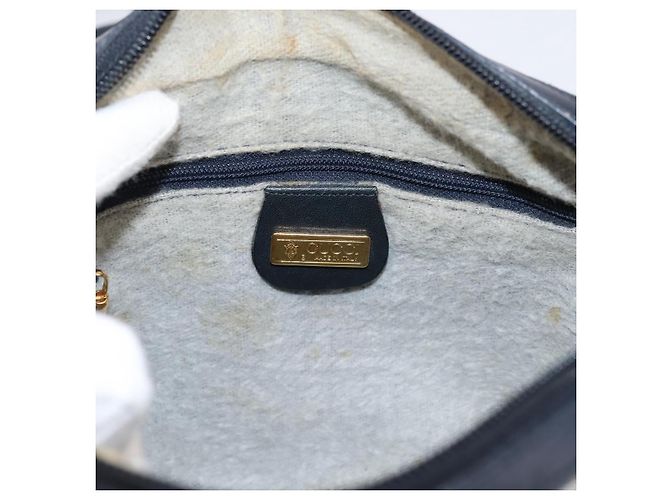 Borsa a tracolla GUCCI GG Supreme PVC Navy Gold 007 39 0014 Auth 203669 D'oro Blu navy - vista 15