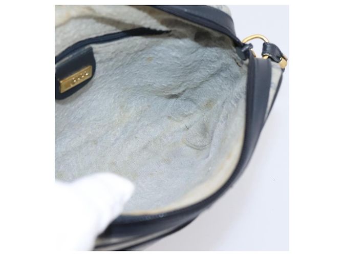 Borsa a tracolla GUCCI GG Supreme PVC Navy Gold 007 39 0014 Auth 203669 D'oro Blu navy - vista 17