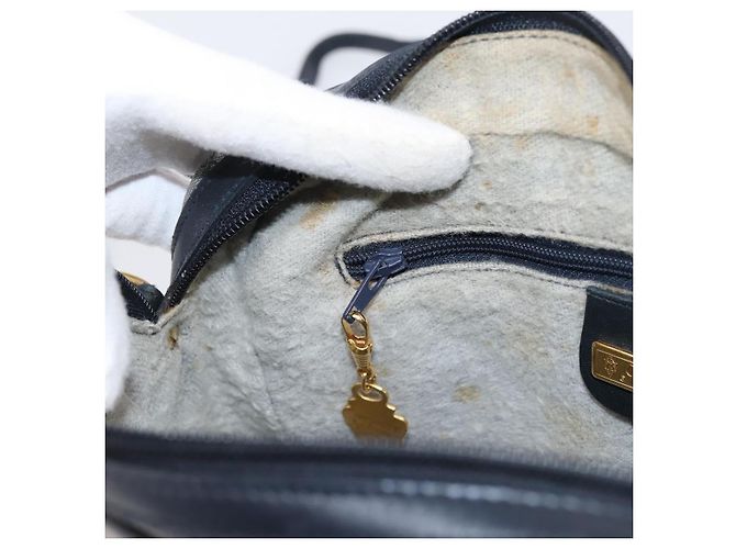 Borsa a tracolla GUCCI GG Supreme PVC Navy Gold 007 39 0014 Auth 203669 D'oro Blu navy - vista 19
