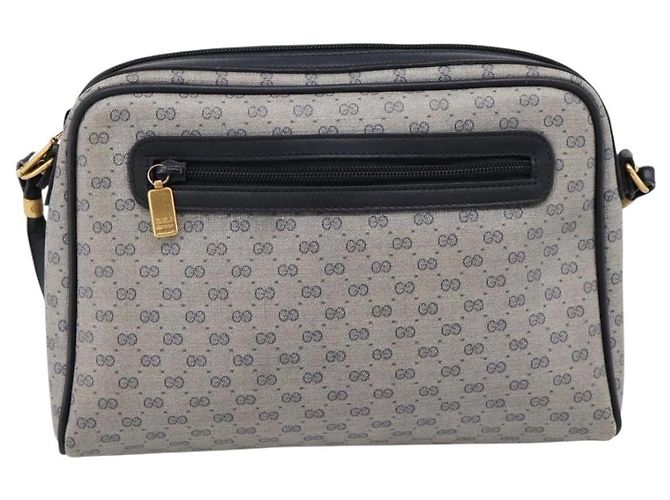 Borsa a tracolla GUCCI GG Supreme PVC Navy Gold 007 39 0014 Auth 203669 D'oro Blu navy - vista 2