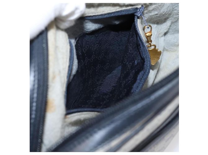 Borsa a tracolla GUCCI GG Supreme PVC Navy Gold 007 39 0014 Auth 203669 D'oro Blu navy - vista 20