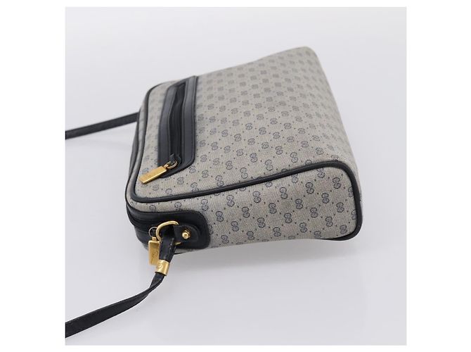 Borsa a tracolla GUCCI GG Supreme PVC Navy Gold 007 39 0014 Auth 203669 D'oro Blu navy - vista 4