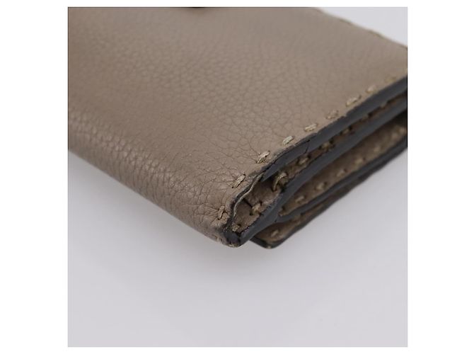 FENDI Celeria Long Wallet Leather Beige Silver 8M0308 Auth BA15601 Silvery - view 15