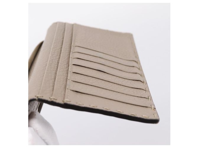 FENDI Celeria Long Wallet Leather Beige Silver 8M0308 Auth BA15601 Silvery - view 21